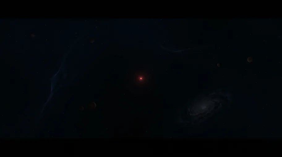Big Freeze: an almost empty universe with the last fading stars scattered across vast dark space