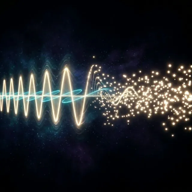 Light behaving as both wave and particle