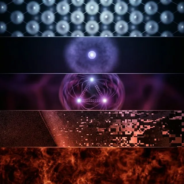 Zoom from atom to Planck length showing scale breakdown