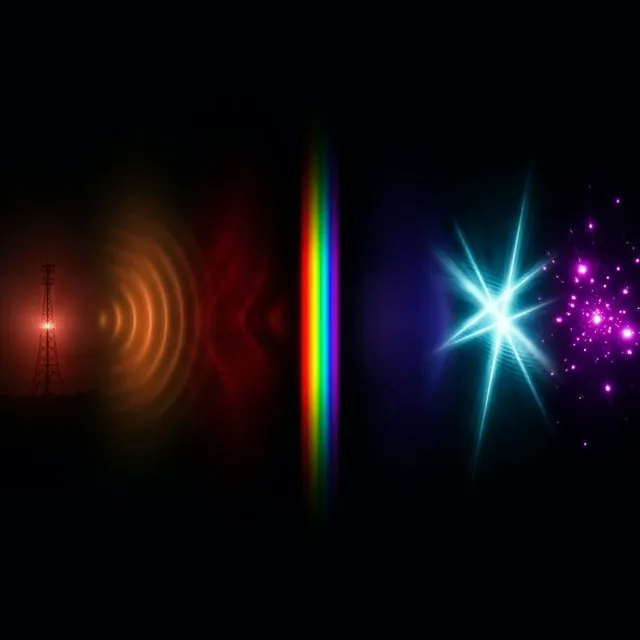 Everyday sources across electromagnetic spectrum from radio towers to gamma radiation