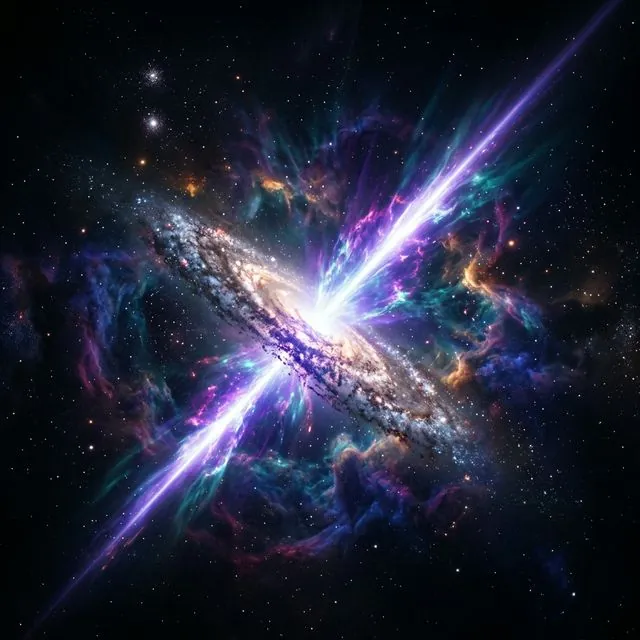Gamma ray burst from a distant cataclysmic event