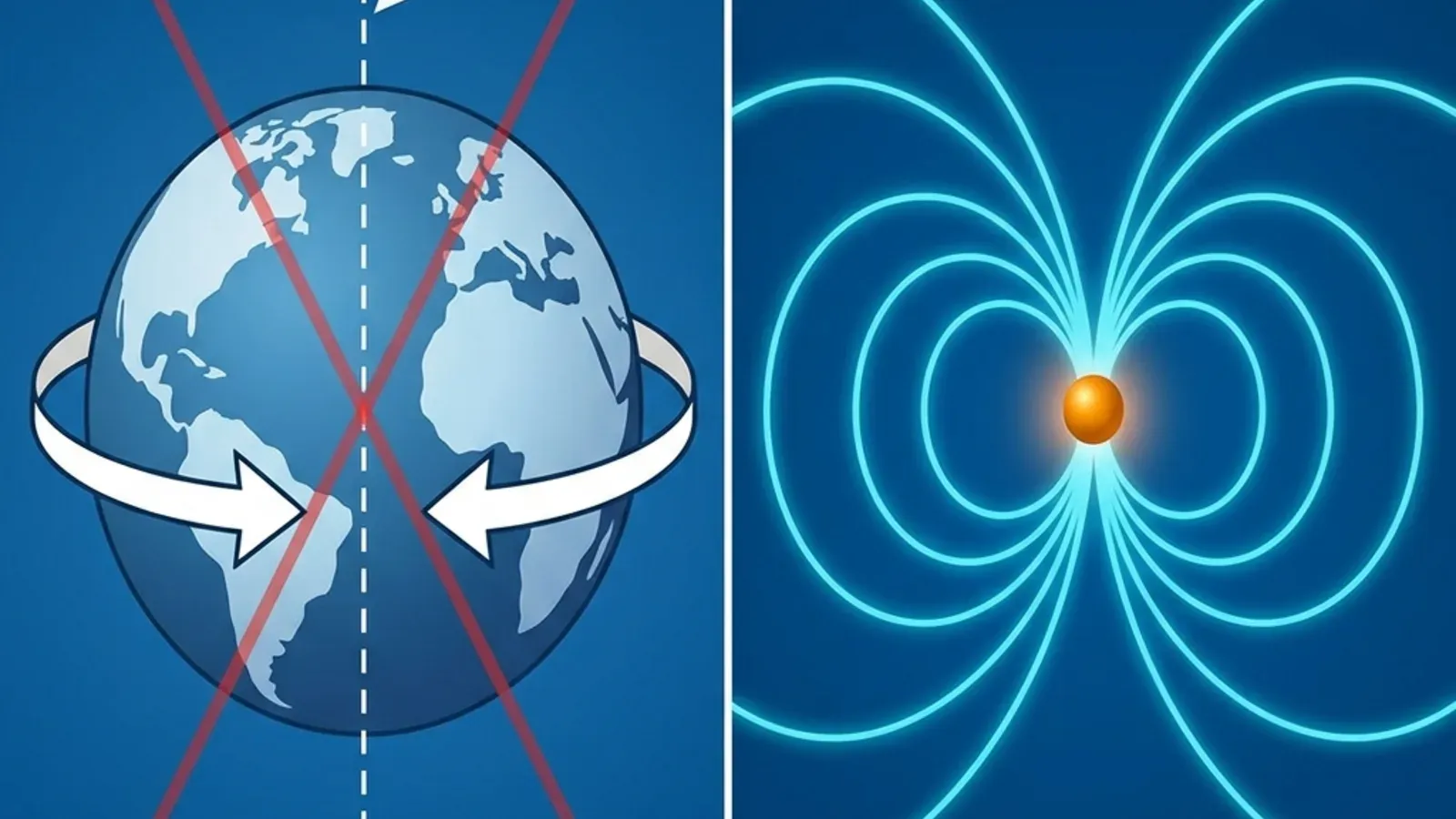 Side-by-side comparison: classical sphere rotating versus a point particle with intrinsic spin arrow